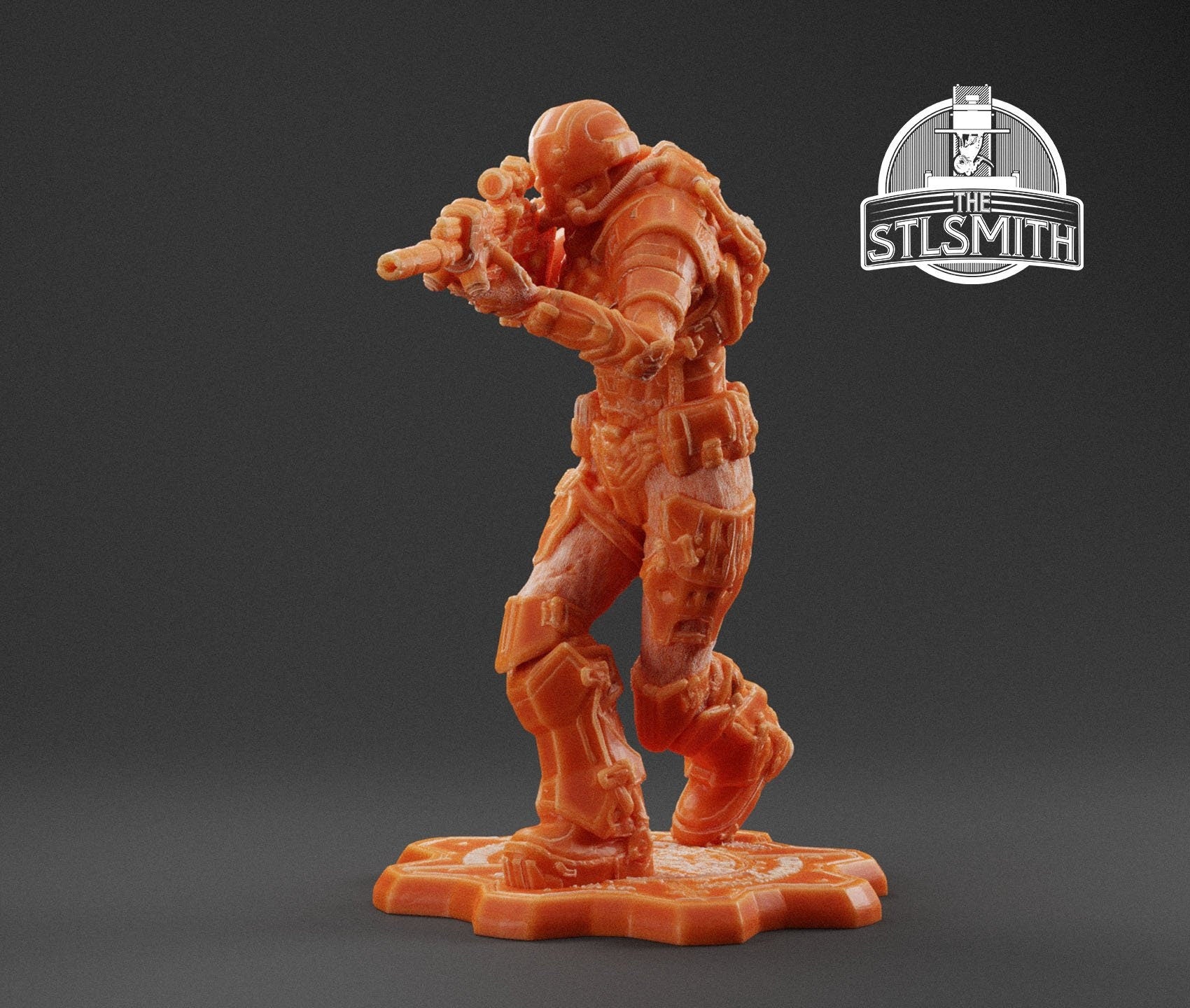 Gears Of War UIR Soldier Female [4] Miniature - TheSTLSmith - 3D Printed with high quality resin for Skirmish/D&D games