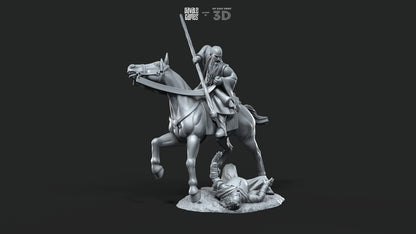 Blood-Handed Mage - Foot and Mounted - Davale Games - 3D Printed with high quality resin for LOTR/D&D games