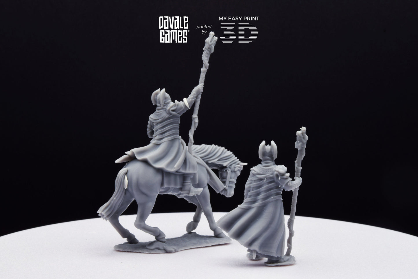 Dragon Army Dragon Mage - Foot and Mounted - Davale Games - 3D Printed with high quality resin for LOTR/D&D games
