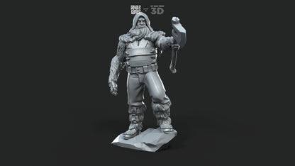 Grudder The Bearman - Davale Games - 3D Printed with high quality resin for LOTR/D&D games
