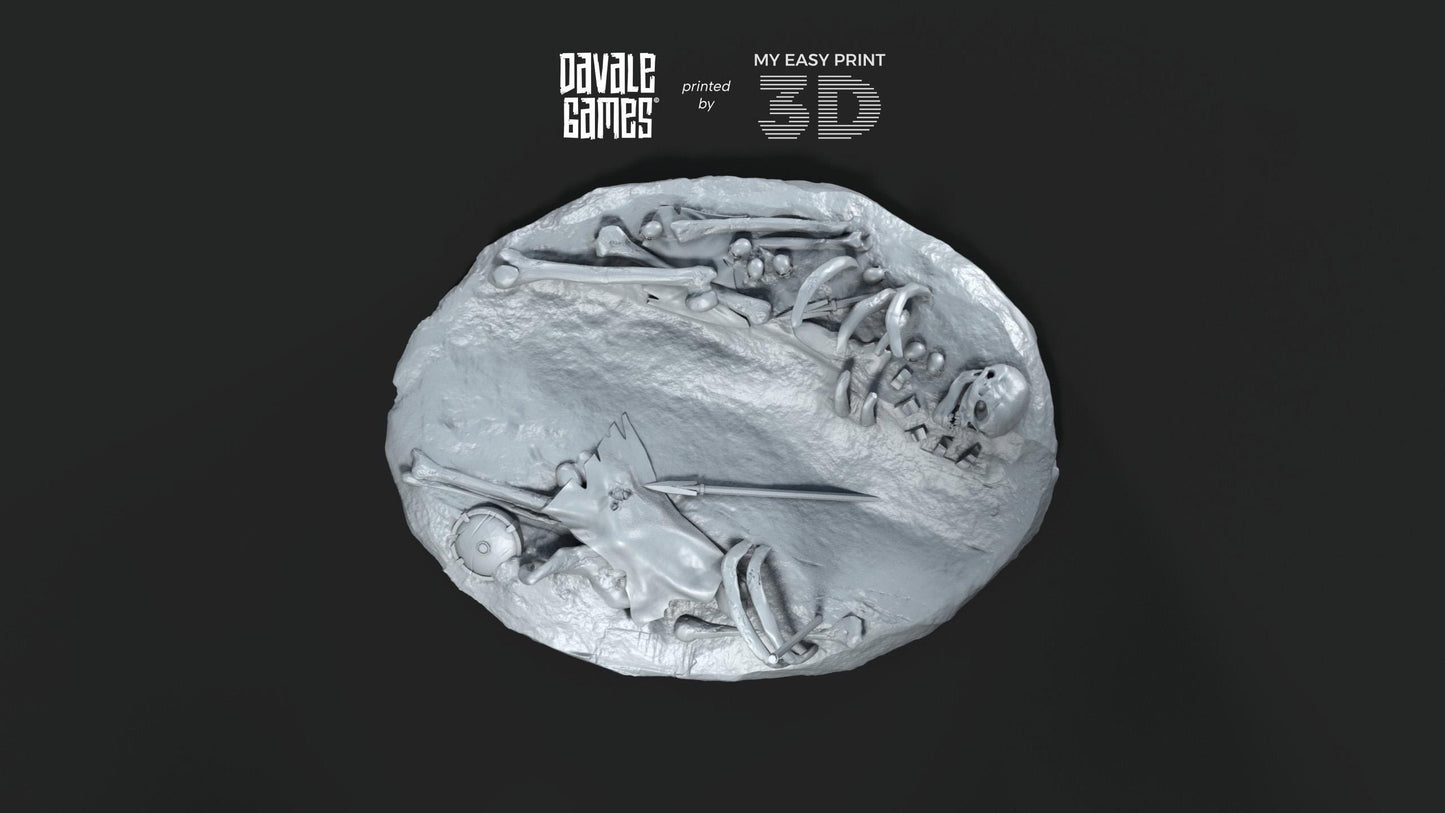 Pedestals with debris - Goblins of the cave - Scenery/Terrain - Davale Games - 3D Printed with high quality resin for LOTR/D&D games