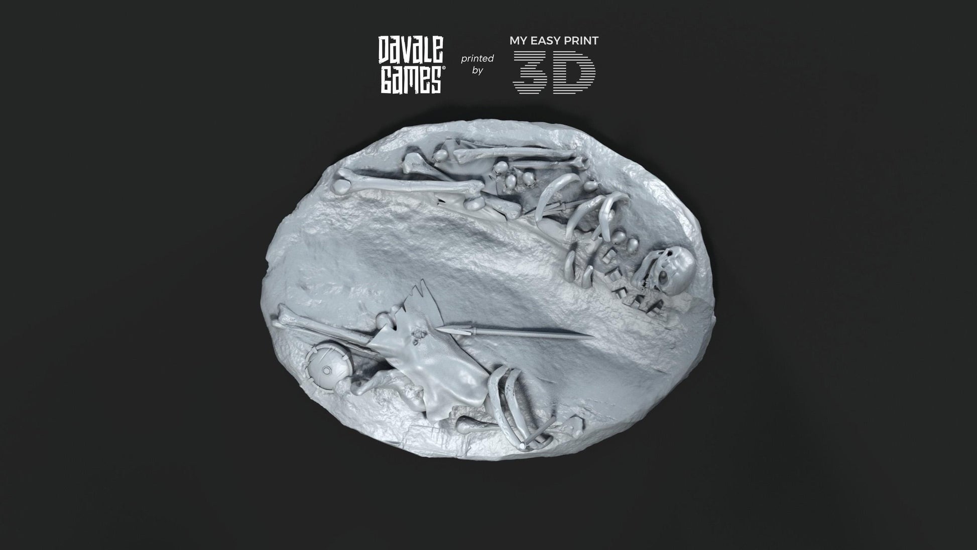 Pedestals with debris - Goblins of the cave - Scenery/Terrain - Davale Games - 3D Printed with high quality resin for LOTR/D&D games