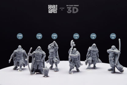 Kalak Dwarf Explorer - Davale Games - 3D Printed with high quality resin for LOTR/D&D games
