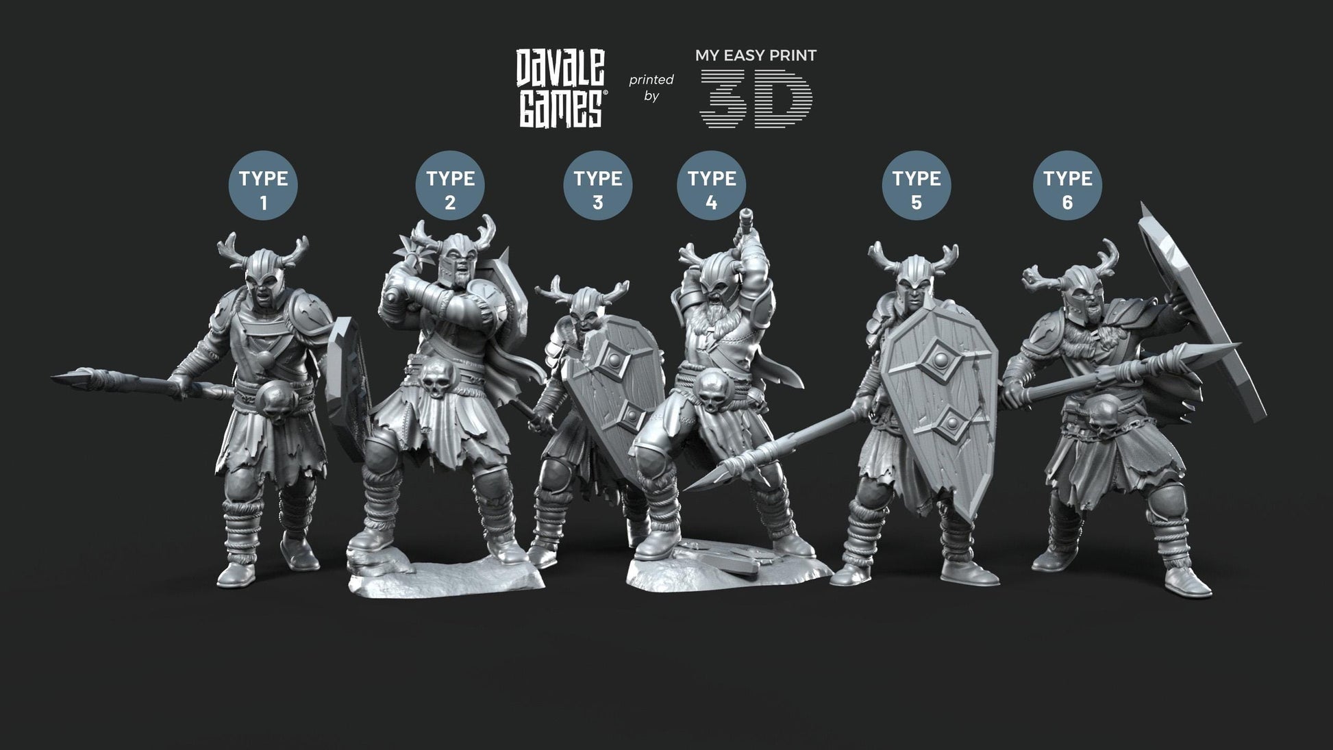 Warriors of Khalüm - Dead City - Davale Games - 3D Printed with high quality resin for LOTR/D&D games
