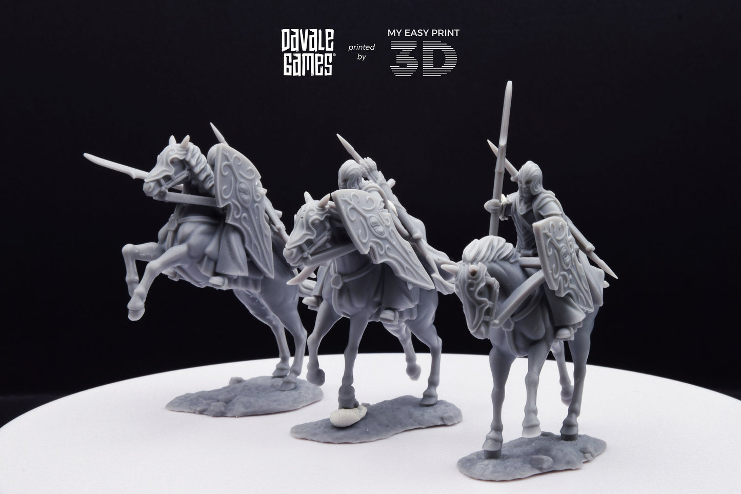 Bloody High Elf Knight - Mounted - Davale Games - 3D Printed with high quality resin for LOTR/D&D games