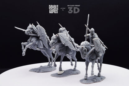 Bloody High Elf Knight - Mounted - Davale Games - 3D Printed with high quality resin for LOTR/D&D games