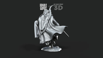 Captain of Galanthir with Bow - Foot - Davale Games - 3D Printed with high quality resin for LOTR/D&D games