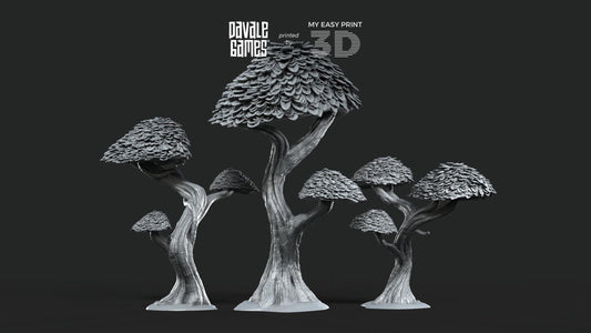 Elven Trees - Davale Games - 3D Printed with high quality resin for LOTR/D&D games