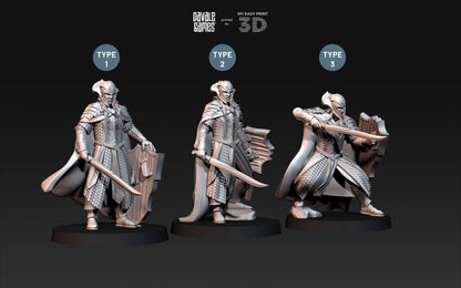 Wood Elf King Guard - Davale Games - 3D Printed with high quality resin for LOTR/D&D games
