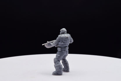 Gears Of War COG Soldier Summer Male Old Miniature - TheSTLSmith - 3D Printed with high quality resin for Skirmish/D&D games