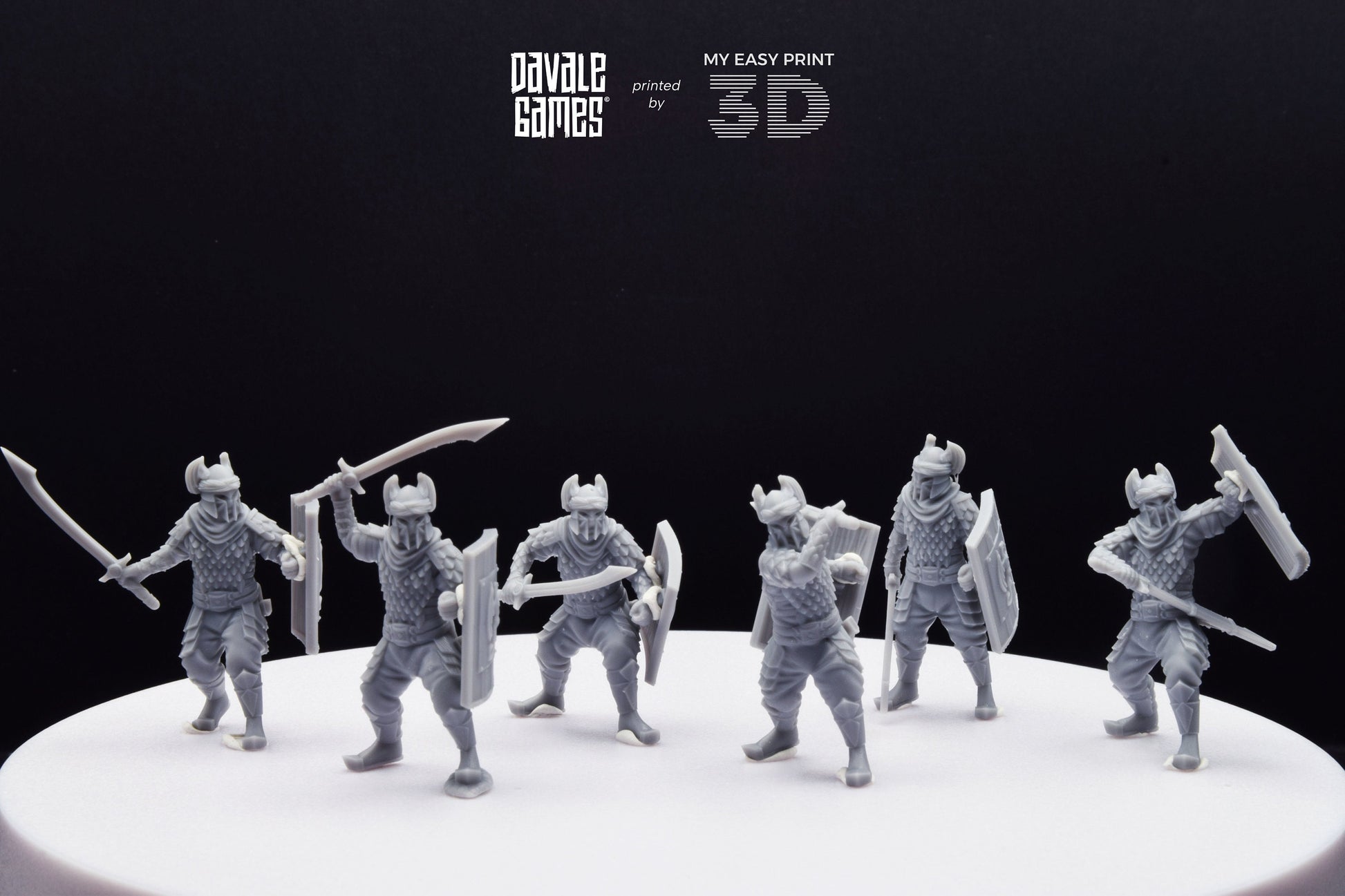 Dragon Army Regular Warrior with Sword and Shield - Davale Games - 3D Printed with high quality resin for LOTR/D&D games