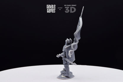 Dragon Army Banner on Foot - Davale Games - 3D Printed with high quality resin for LOTR/D&D games