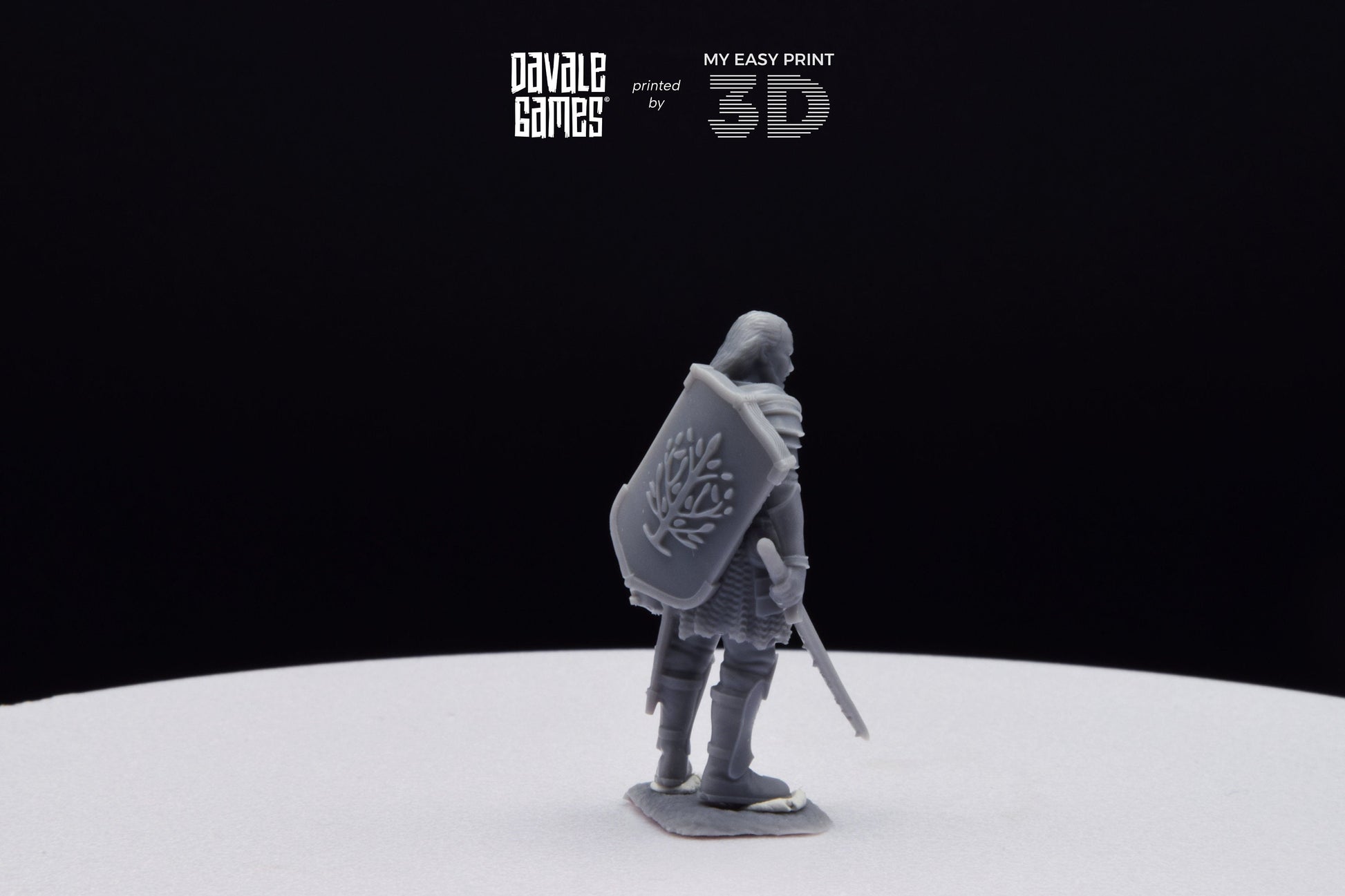 Veteran Grey Castle Captain [Ver. 1] - Davale Games - 3D Printed with high quality resin for LOTR/D&D games