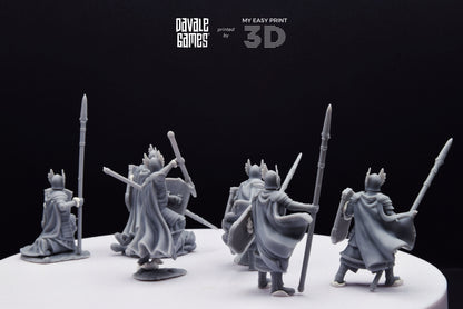 Guards of the Grey Tree - Foot - Grey Castle - Davale Games - 3D Printed with high quality resin for LOTR/D&D games