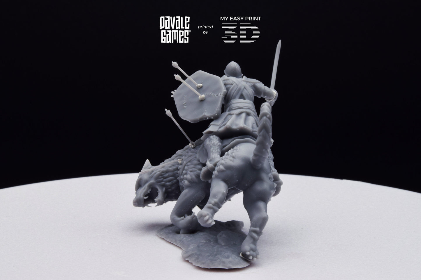 Death Warg Rider - Mounted - Davale Games - 3D Printed with high quality resin for LOTR/D&D games