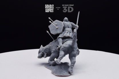 Death Warg Rider - Mounted - Davale Games - 3D Printed with high quality resin for LOTR/D&D games