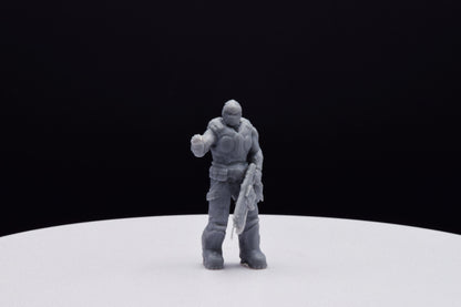 Gears Of War Clayton Carmine Ot Miniature - TheSTLSmith - 3D Printed with high quality resin for Skirmish/D&D games
