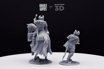 Dragon Army Drummer - Foot and Mounted - Davale Games - 3D Printed with high quality resin for LOTR/D&D games