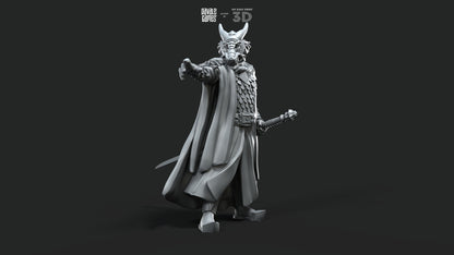 Dragon Army Dark Mage - Davale Games - 3D Printed with high quality resin for LOTR/D&D games
