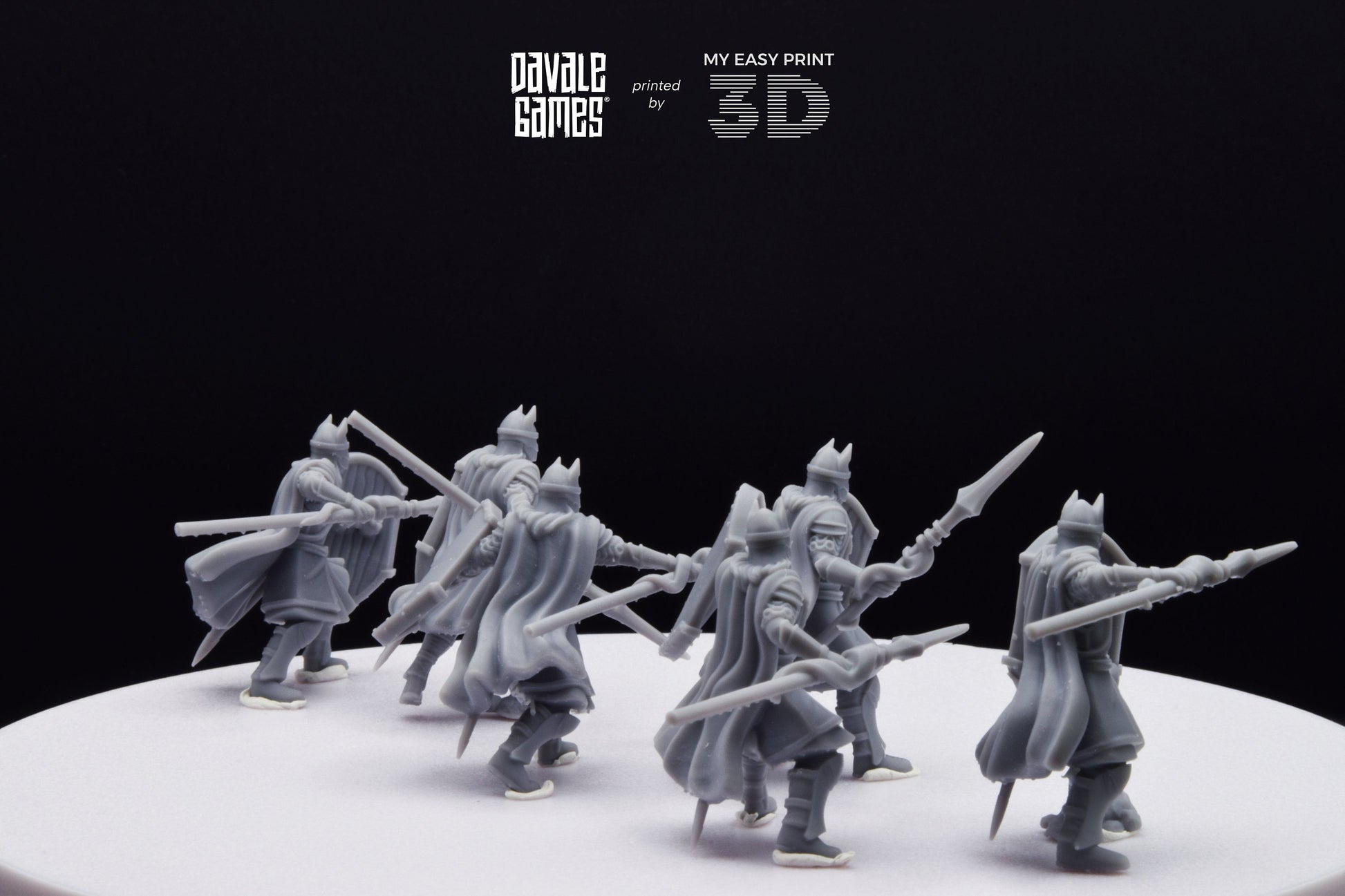High Human with Spear - Davale Games - 3D Printed with high quality resin for LOTR/D&D games