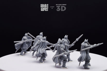 High Human with Spear - Davale Games - 3D Printed with high quality resin for LOTR/D&D games