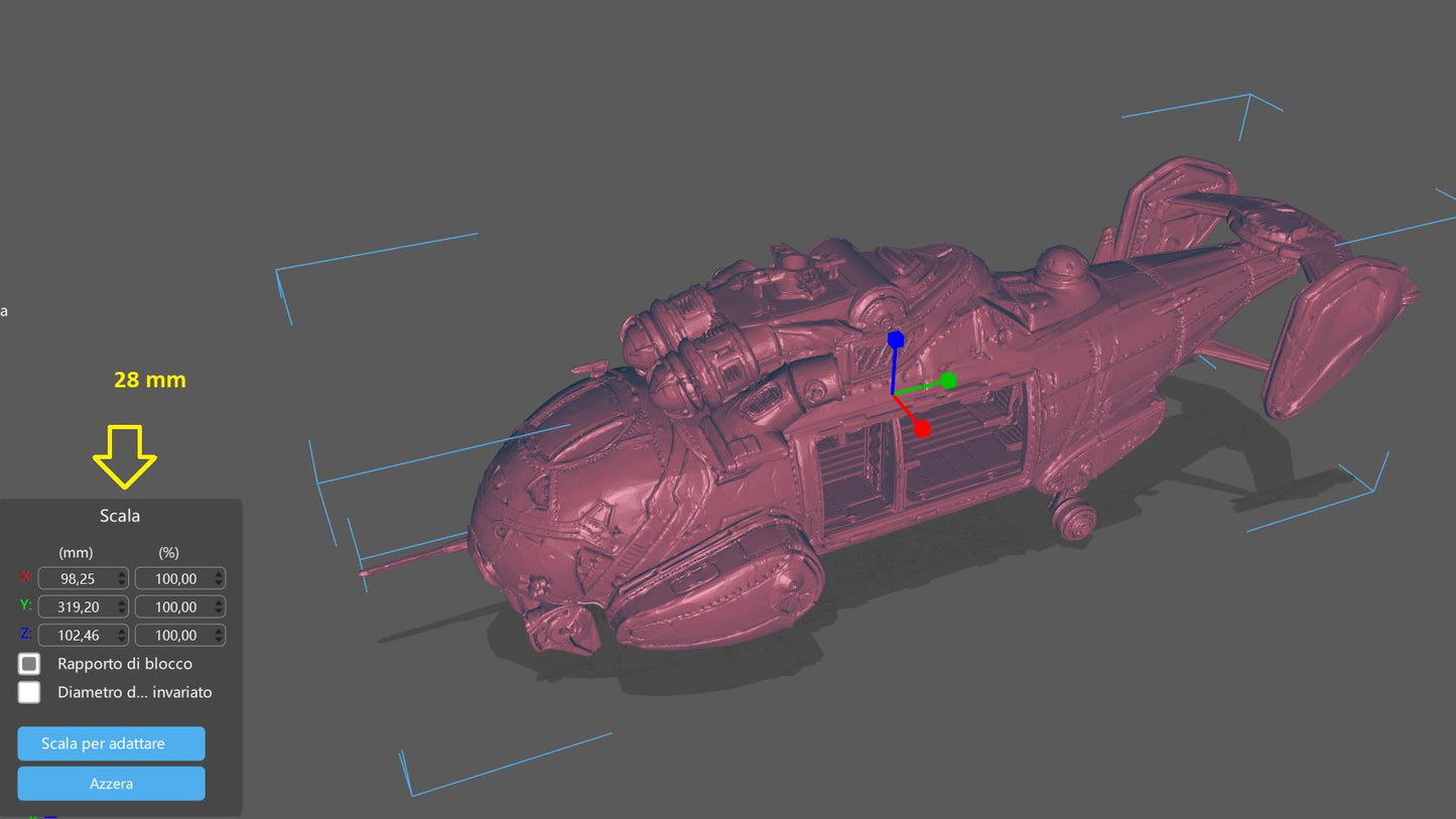 Gears Of War COG Kingraven Helicopter Ot Miniature - TheSTLSmith - 3D Printed with high quality resin for Skirmish/D&D games
