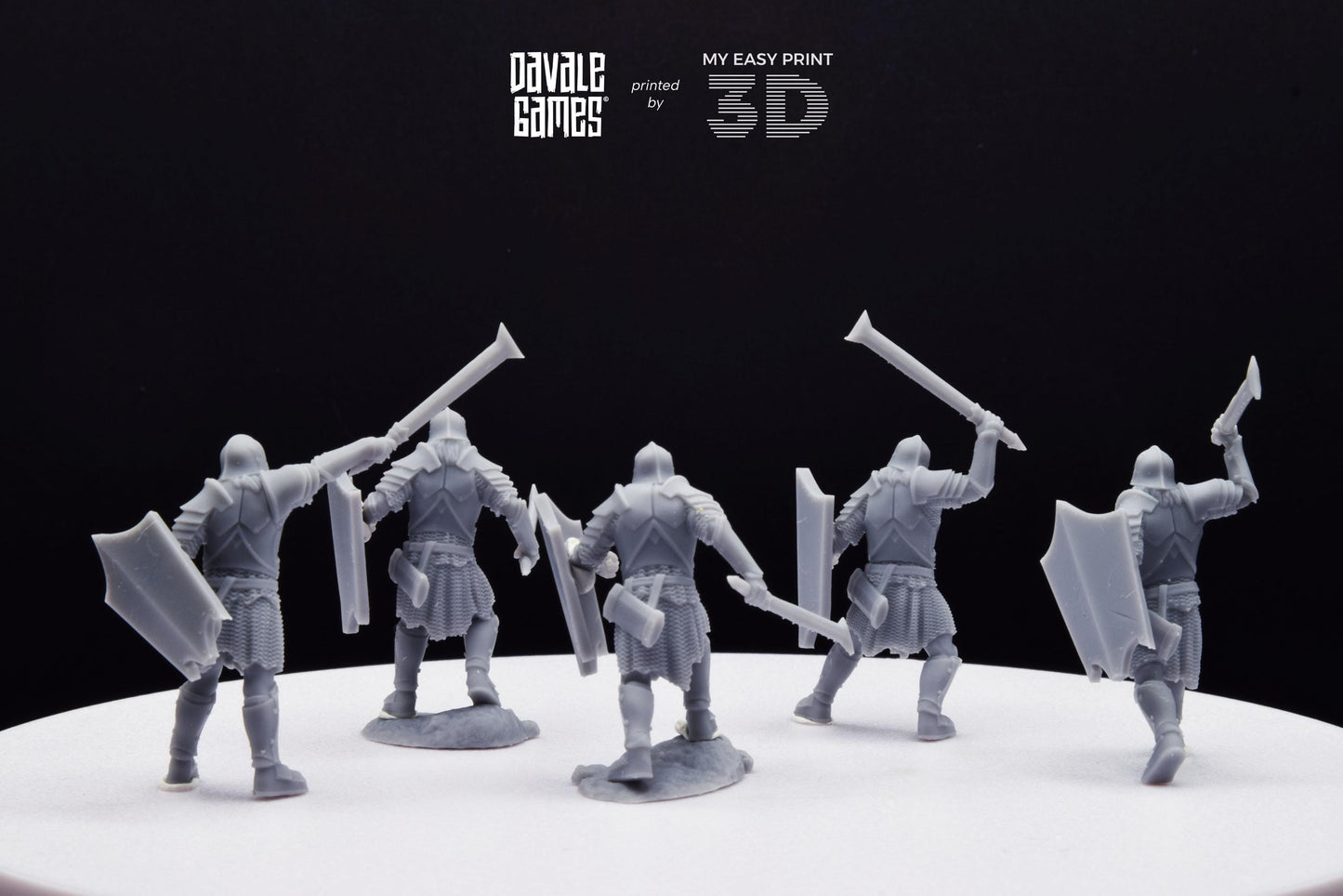 Blood-Handed Orcs with Shield and Sword - Davale Games - 3D Printed with high quality resin for LOTR/D&D games