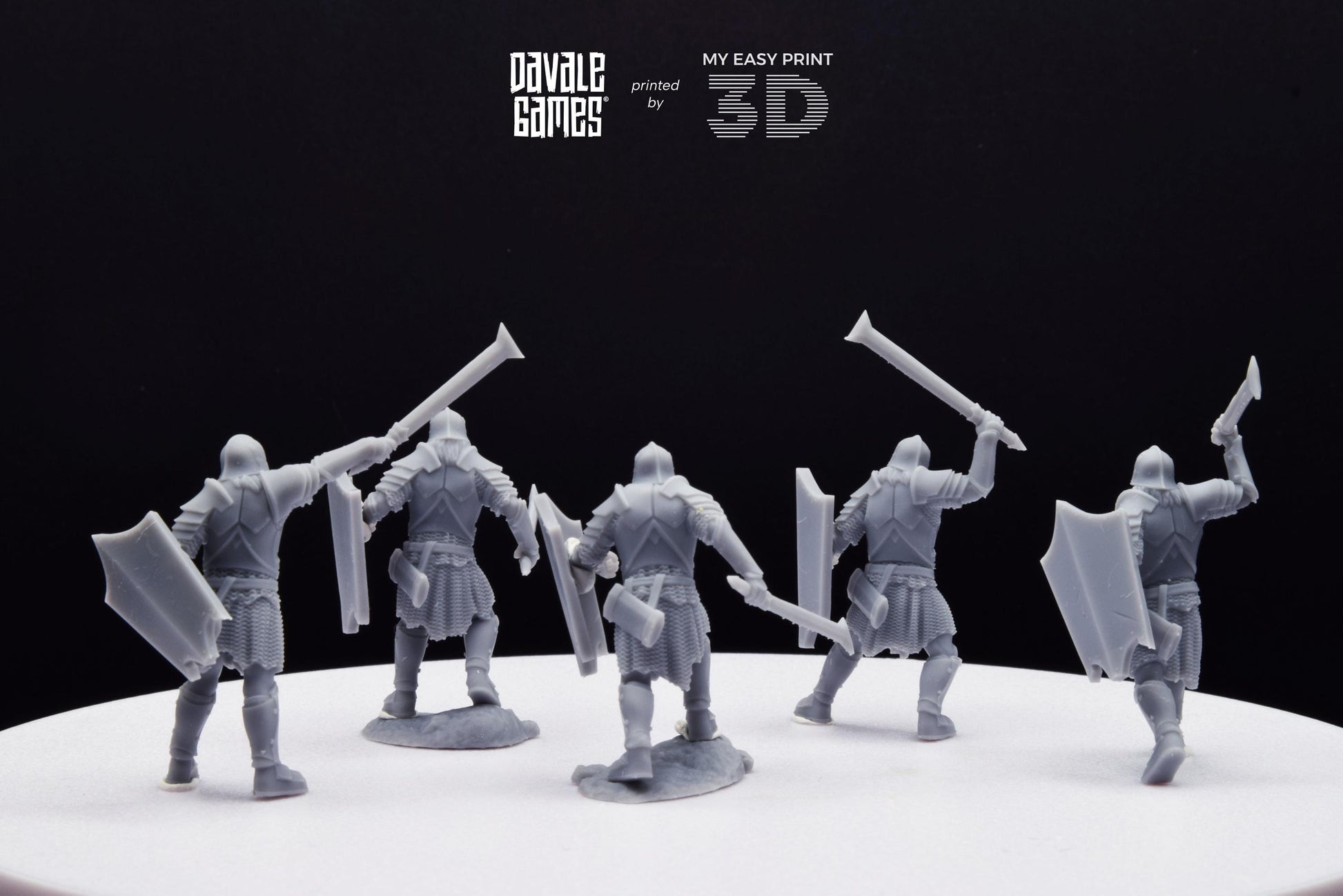 Blood-Handed Orcs with Shield and Sword - Davale Games - 3D Printed with high quality resin for LOTR/D&D games