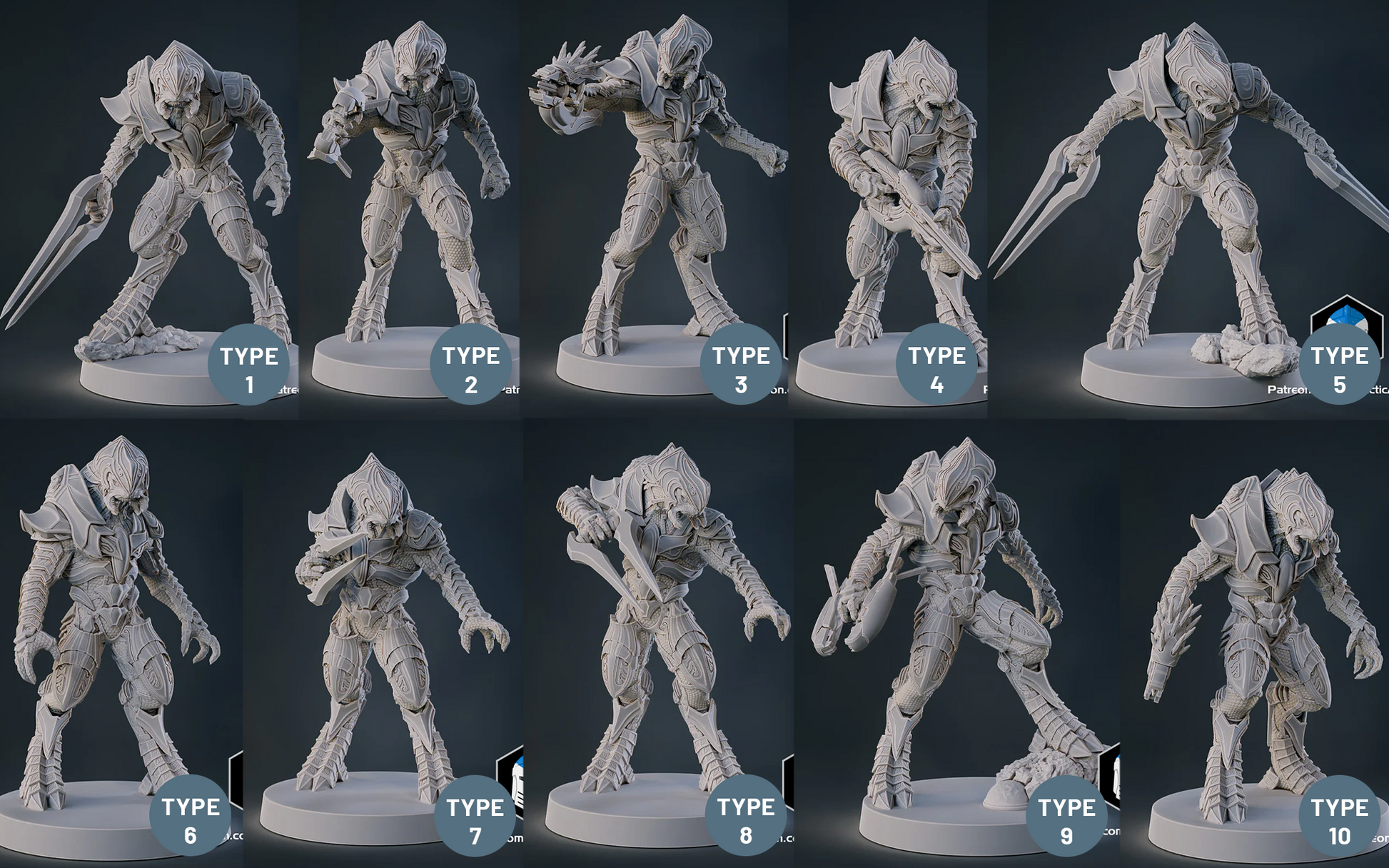 Halo Arbiter Miniatures - Galactic Armory - 3D Printed with High Quality Resin for Wargame/Skirmish/D&D