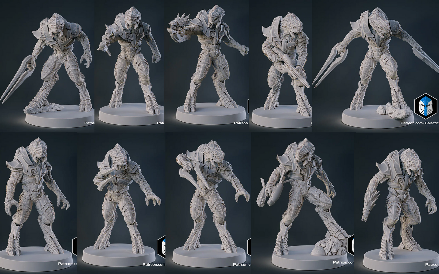 Halo Arbiter Miniatures - Galactic Armory - 3D Printed with High Quality Resin for Wargame/Skirmish/D&D
