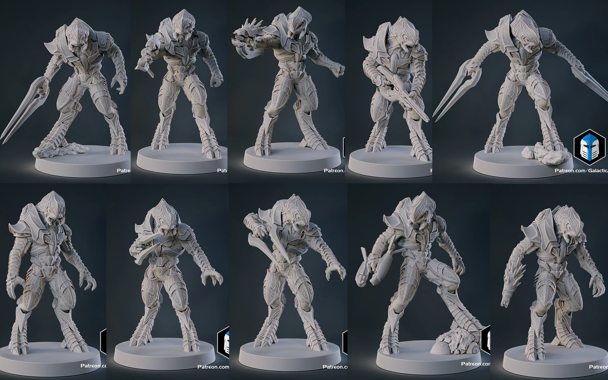 Halo Arbiter Miniatures - Galactic Armory - 3D Printed with High Quality Resin for Wargame/Skirmish/D&D