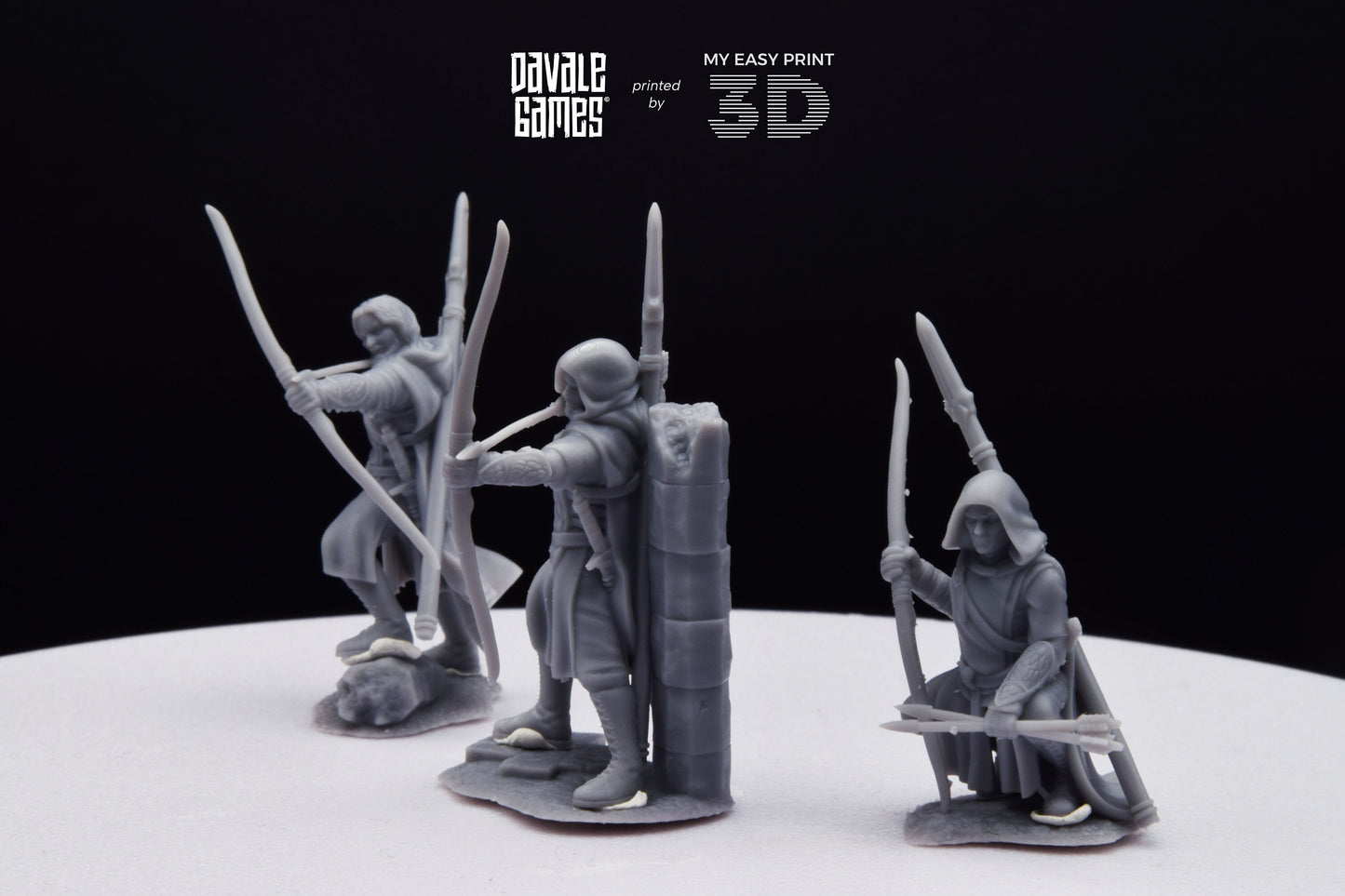 Grey Castle Rangers - Davale Games - 3D Printed with high quality resin for LOTR/D&D games