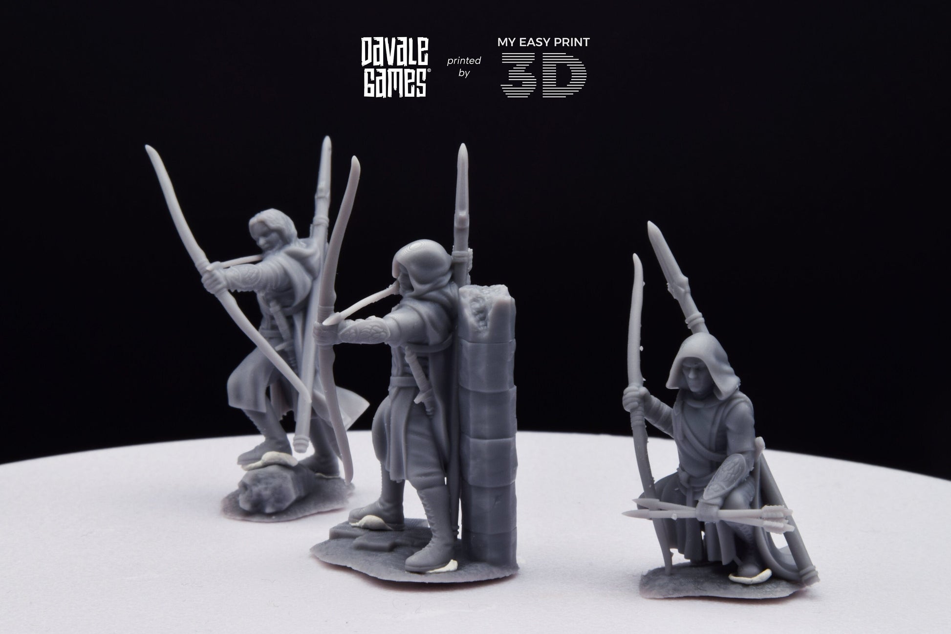 Grey Castle Rangers - Davale Games - 3D Printed with high quality resin for LOTR/D&D games