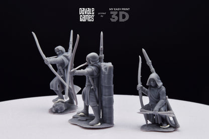 Grey Castle Rangers - Davale Games - 3D Printed with high quality resin for LOTR/D&D games