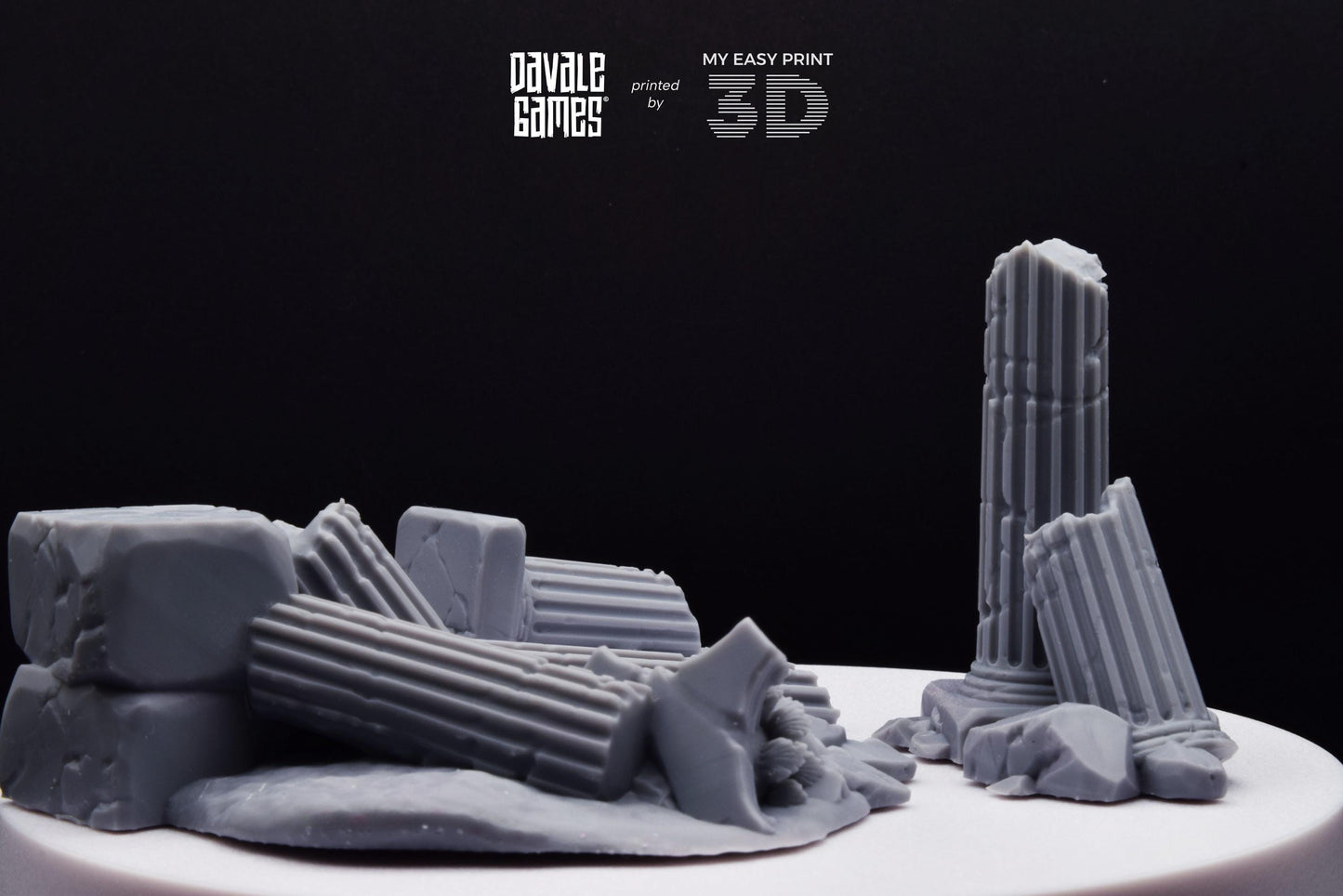 Variety of Greek Ruins - Scenery - Davale Games - Wargame / Mythological games - 3D Printed with high quality resin