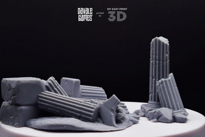 Variety of Greek Ruins - Scenery - Davale Games - Wargame / Mythological games - 3D Printed with high quality resin