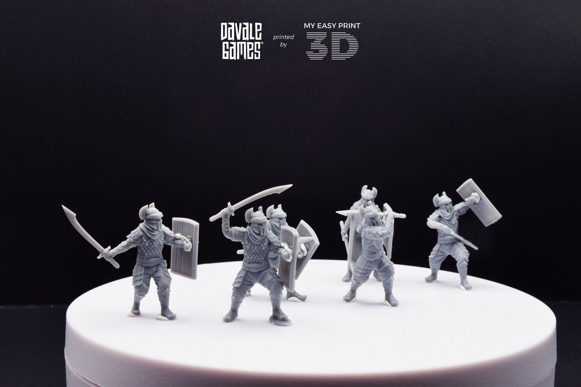Dragon Army Regular Warrior with Sword and Shield - Davale Games - 3D Printed with high quality resin for LOTR/D&D games