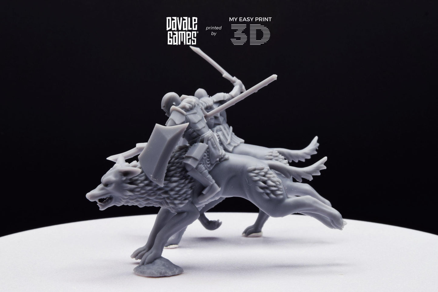 Rider Super Orc - Davale Games - 3D Printed with high quality resin for LOTR/D&D games