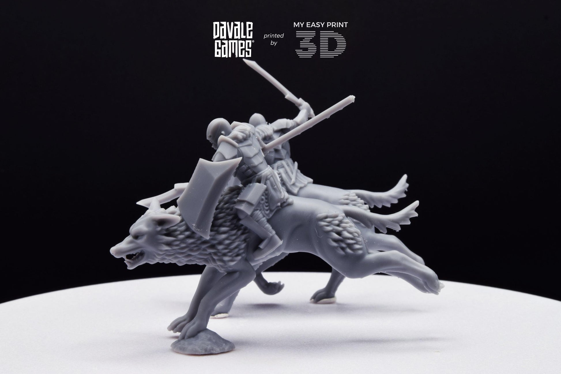 Rider Super Orc - Davale Games - 3D Printed with high quality resin for LOTR/D&D games