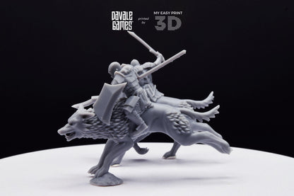 Rider Super Orc - Davale Games - 3D Printed with high quality resin for LOTR/D&D games