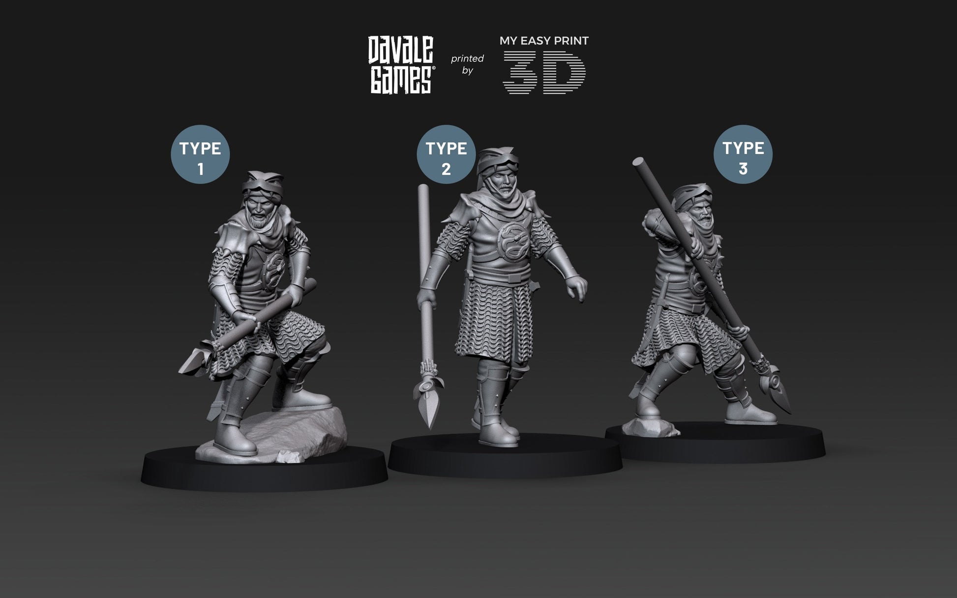 Snake Rider - Davale Games - 3D Printed with high quality resin for LOTR/D&D games
