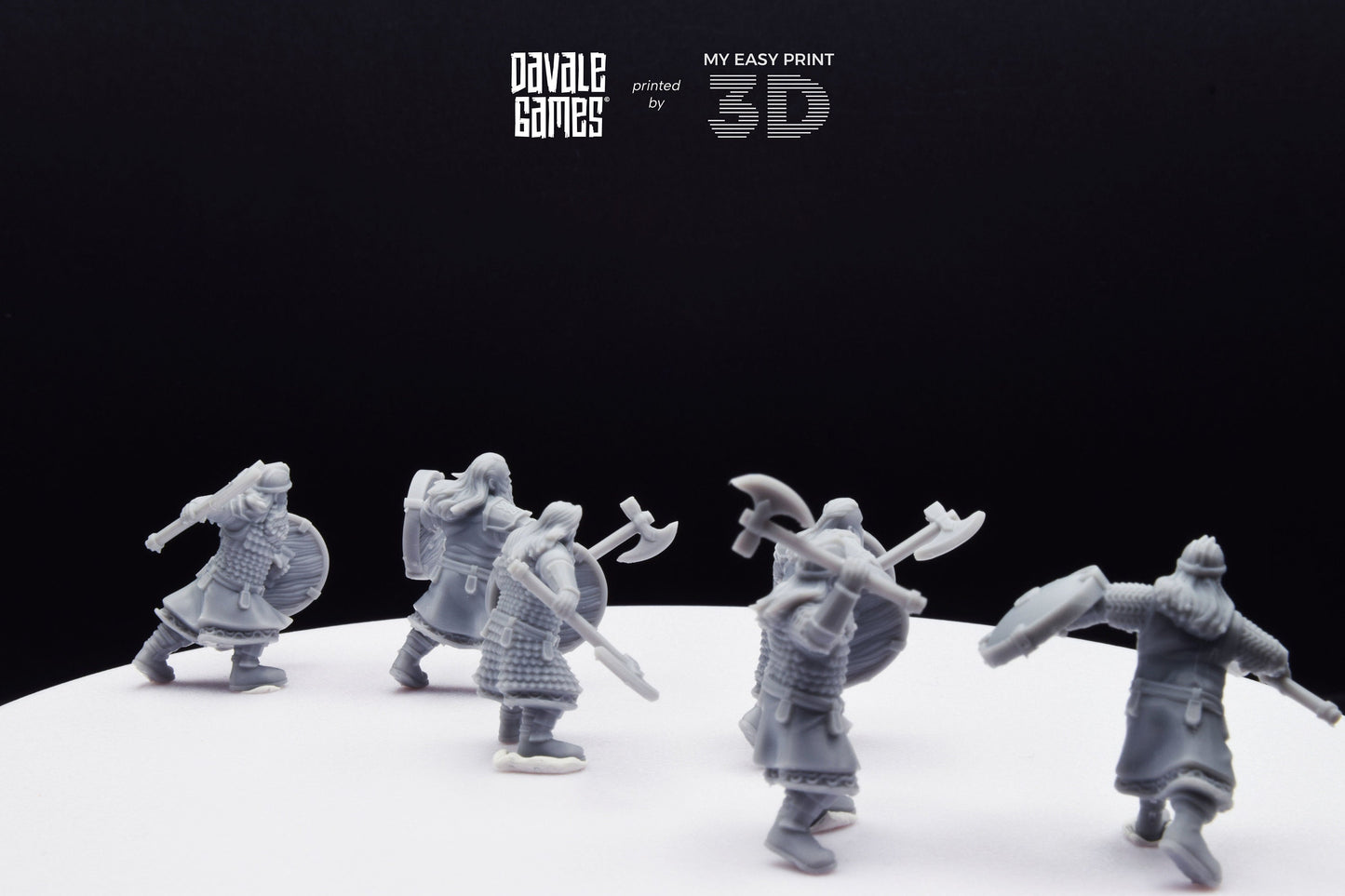 Kalak Warriors - Davale Games - 3D Printed with high quality resin for LOTR/D&D games