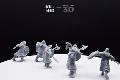 Kalak Warriors - Davale Games - 3D Printed with high quality resin for LOTR/D&D games