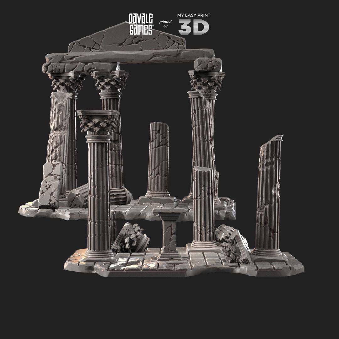 Greek Ruins - Scenery - Davale Games - Wargame / Mythological games - 3D Printed with high quality resin