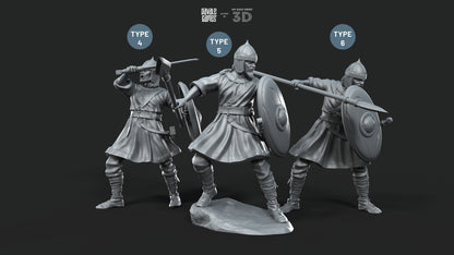 Visigoths on foot - Davale Games - Historical games - 3D Printed with high quality resin