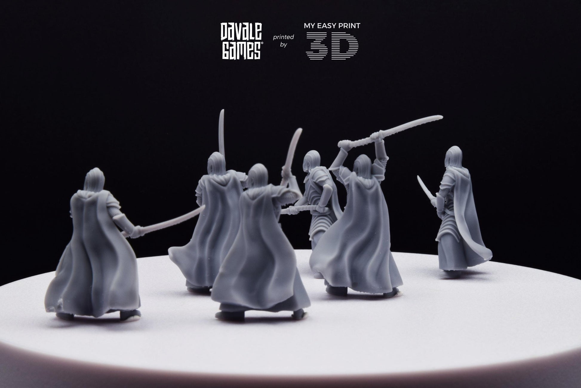 Bloody Warrior Elves Swordmen (Crests included) - Davale Games - 3D Printed with high quality resin for LOTR/D&D games