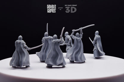 Bloody Warrior Elves Swordmen (Crests included) - Davale Games - 3D Printed with high quality resin for LOTR/D&D games