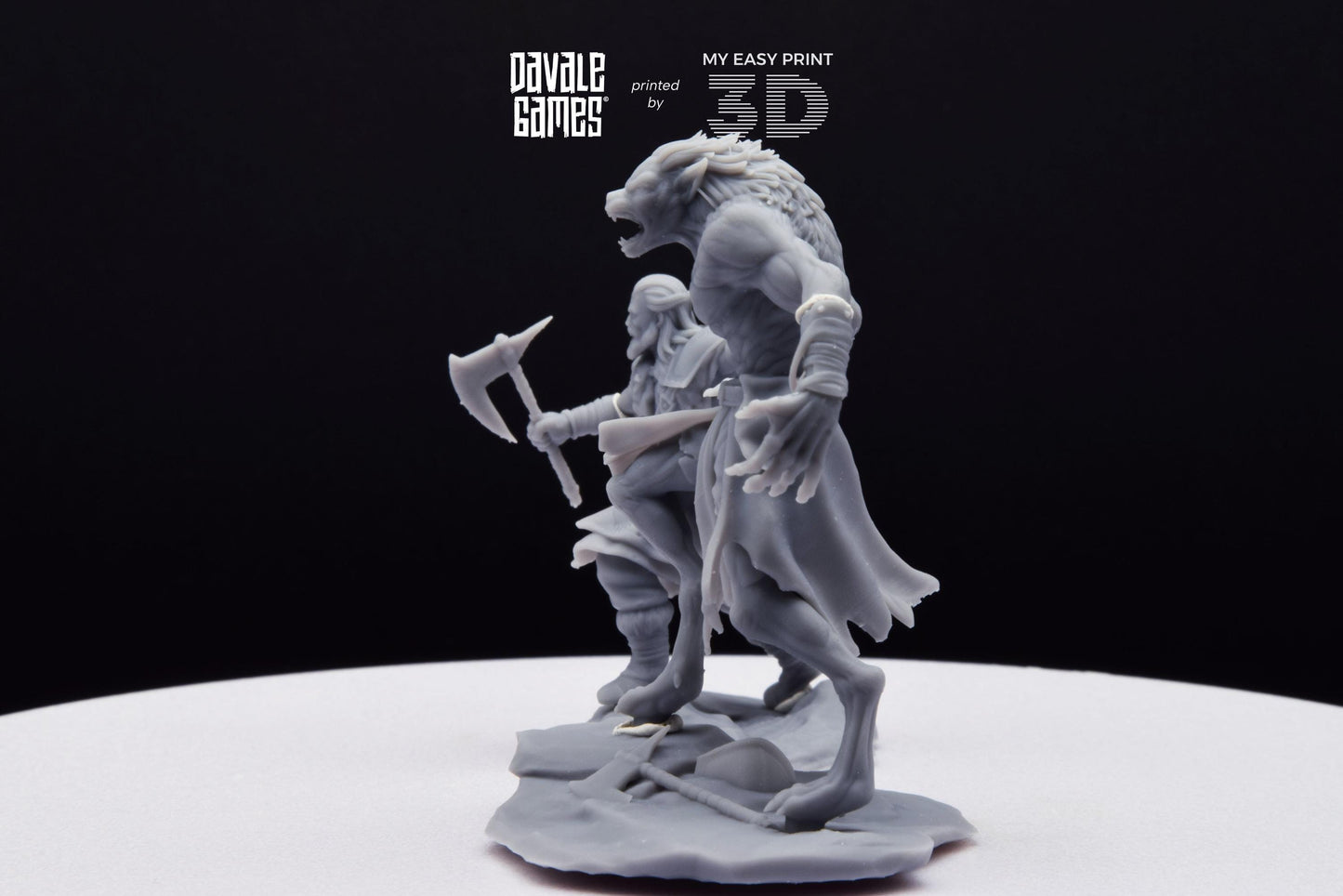 Ragnar, Halfwolf - Human and Wolf form (ODIN) - Davale Games - Mythological games - 3D Printed with high quality resin