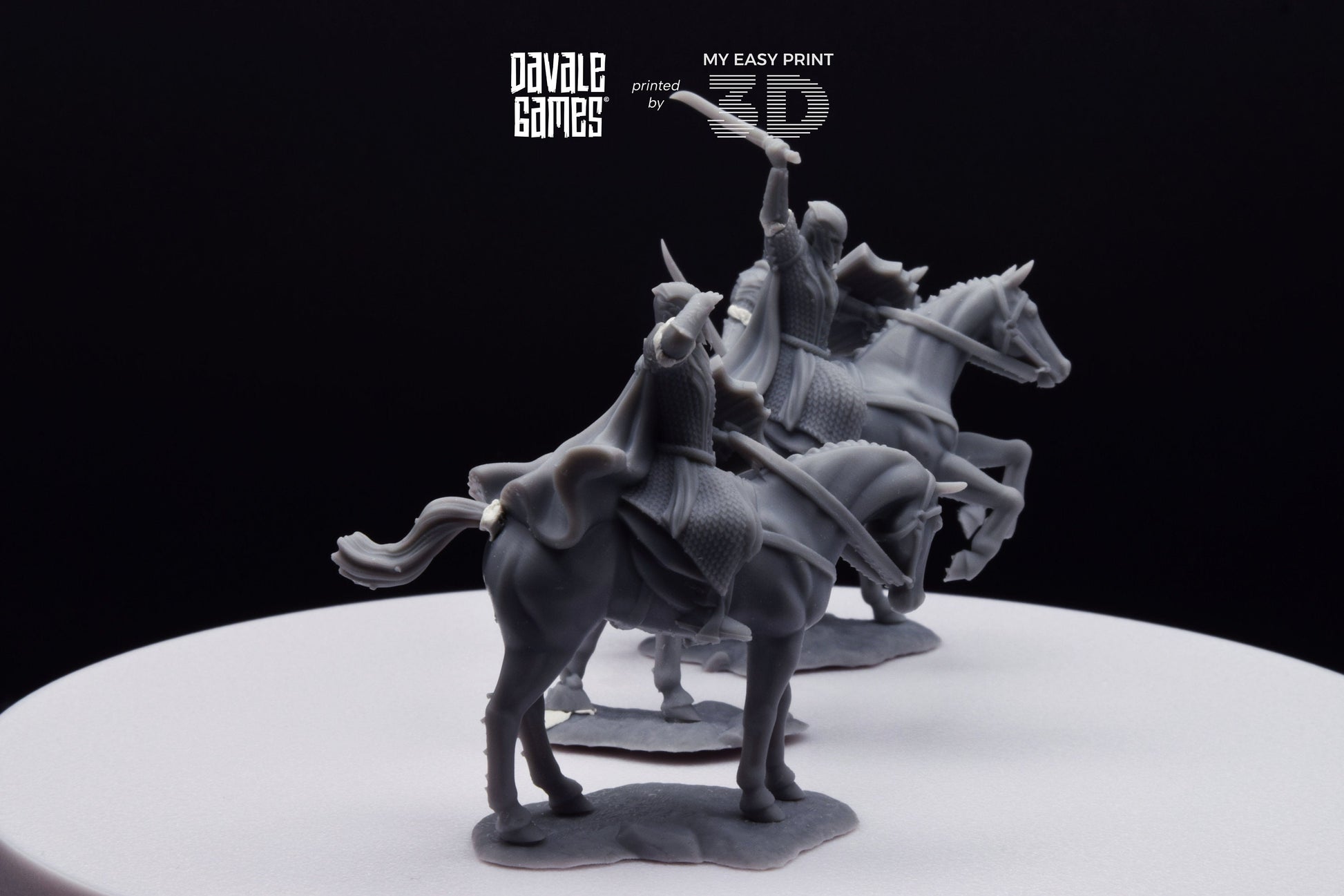 Armoured Wood Elf on Horse - Davale Games - 3D Printed with high quality resin for LOTR/D&D games