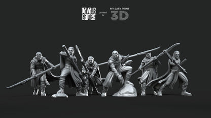 Forest Guardians Spearmen - Galanthir Elves - Davale Games - 3D Printed with high quality resin for LOTR/D&D games